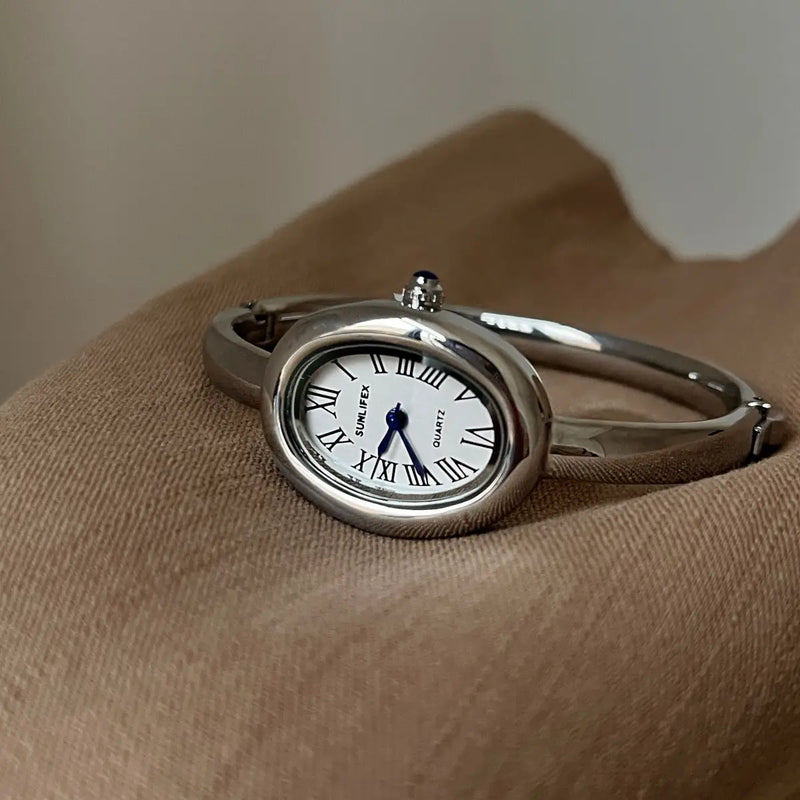 Tracey Silver Oval Wrist Watch
