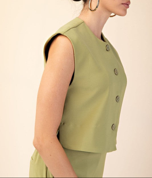 Bailey Button Vest Pants Set