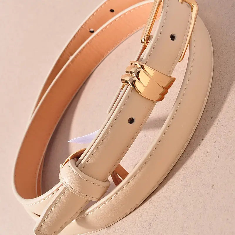 Maisie Rectangle Belt Cream