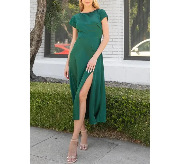 Cara Satin Midi Dress