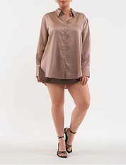 Paula Pinstripe Button Down Top