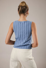 The Blue Simone Boat Neck Tank