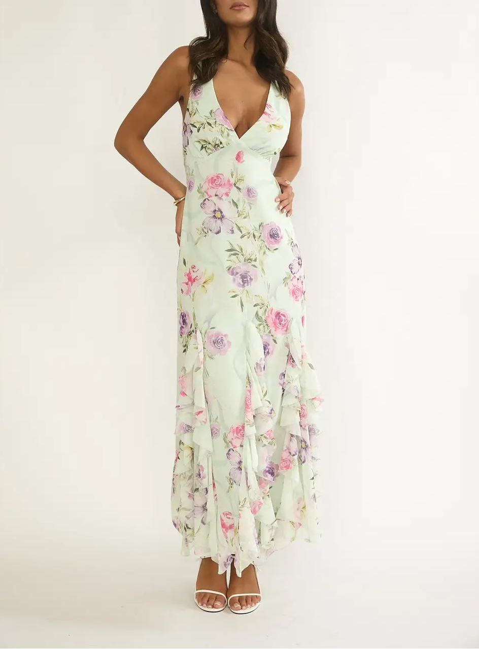Flora Cascade Maxi Dress