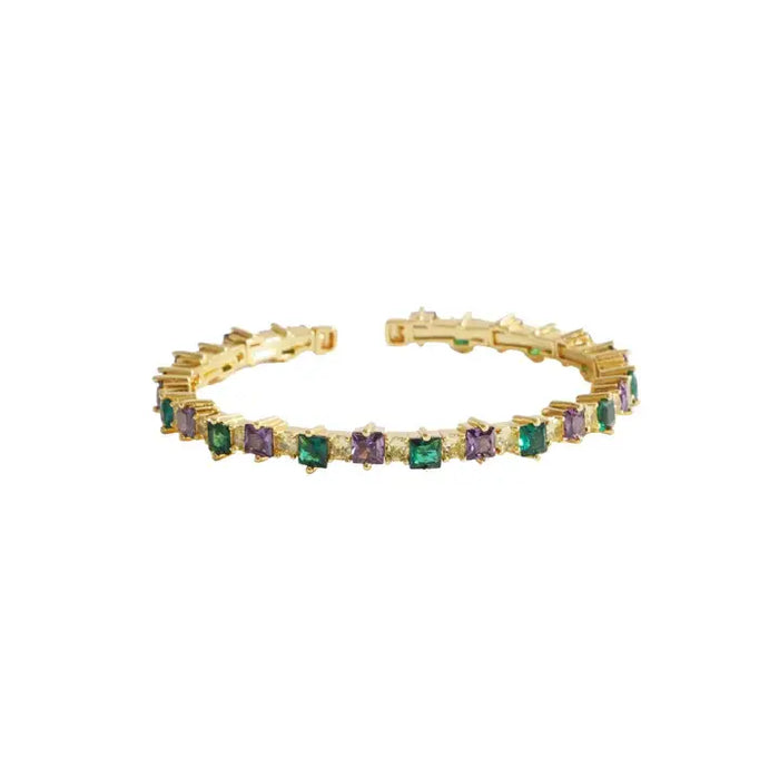 Mardi Gras Rhinestone Bracelet