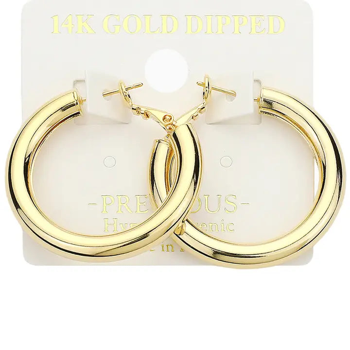 Libbie Hypoallergenic Metal Hoop Earrings