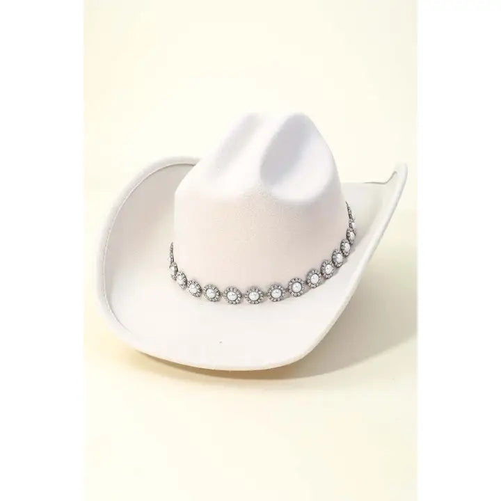 Pearl Studded Cowboy Hat