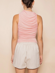 Snatched & Sheer Tank Rose