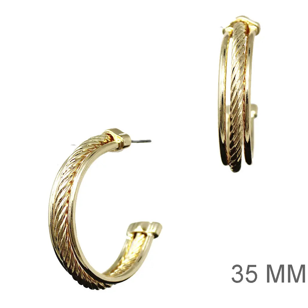 The Gilded Glam Hoop Earrings