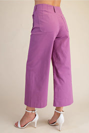 Colette Scallop Pocket Wide-Leg Pant