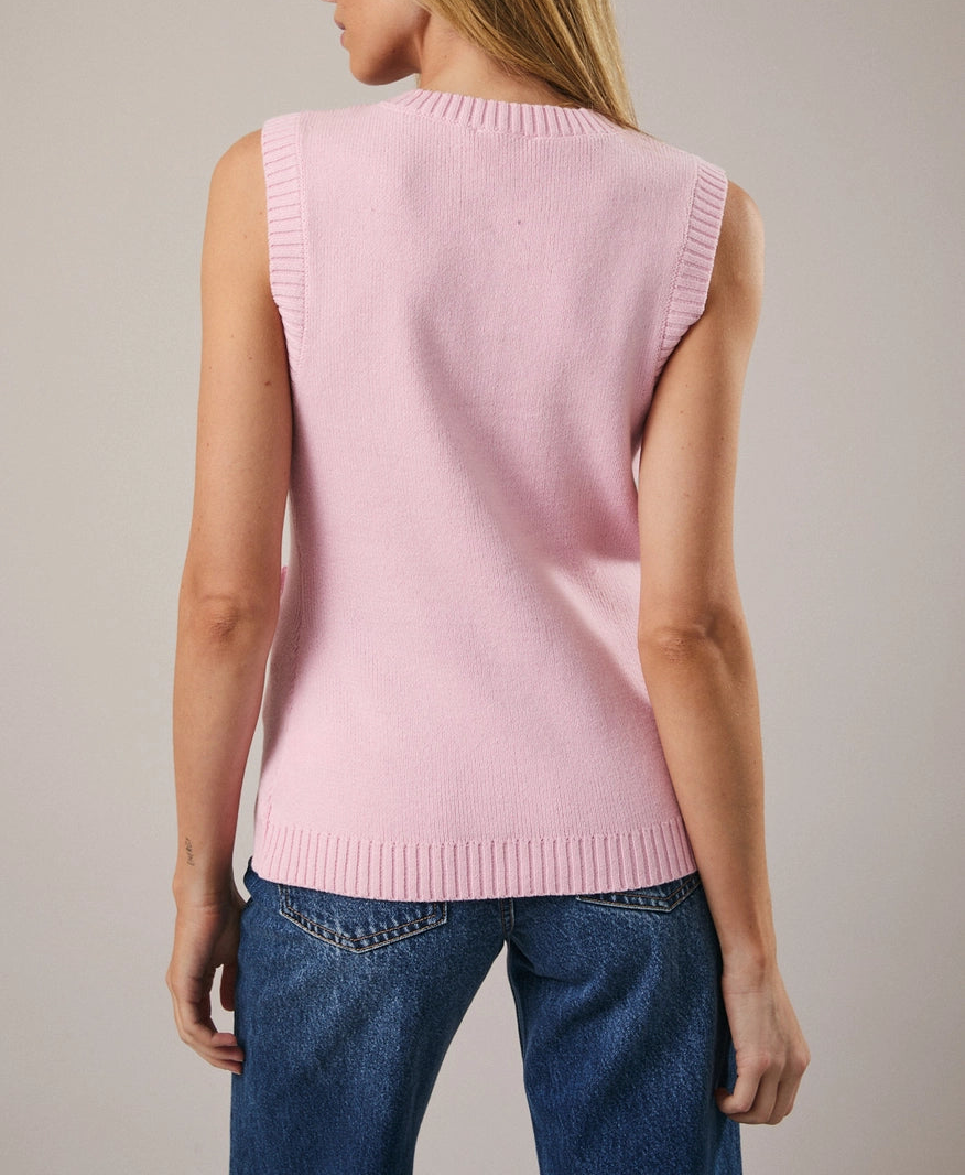 The Ivy Knit Vest Pink