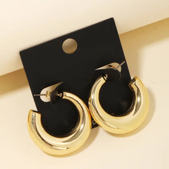 Gold Dipped Hoop Earrings