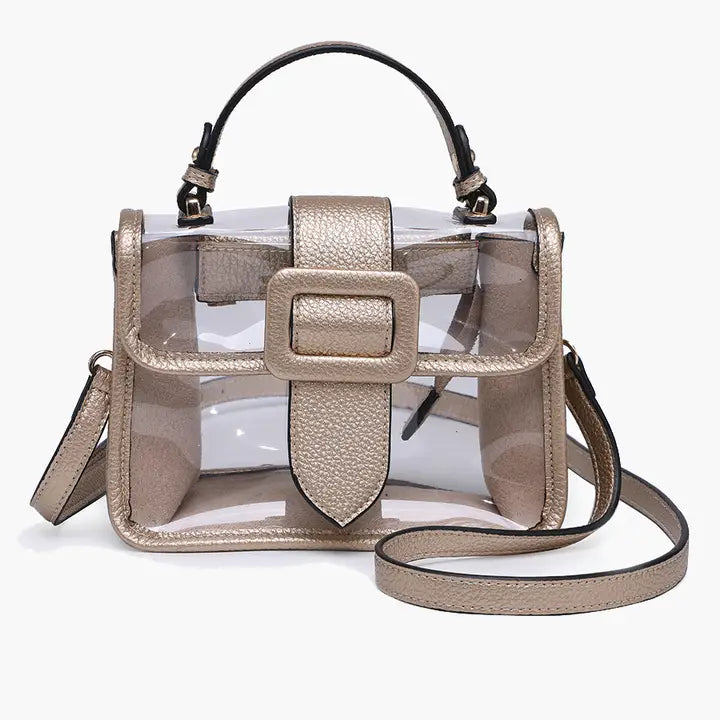 Toni Gold Clear Crossbody Bag
