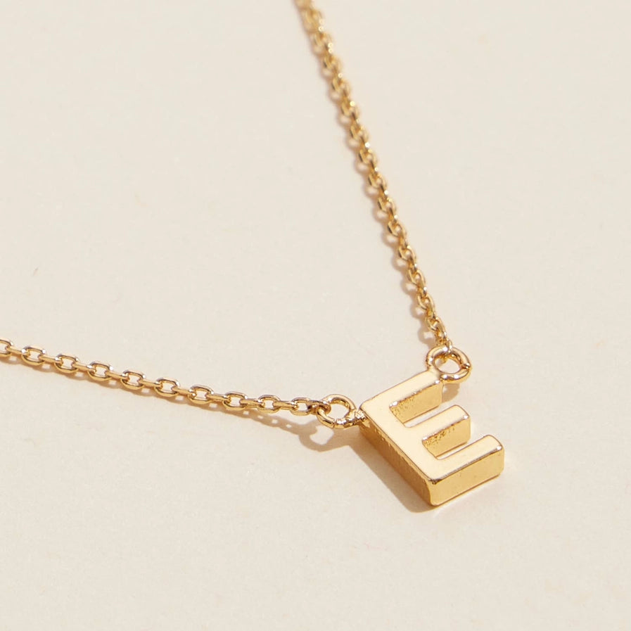 Gold Dipped Initial Letter Necklace