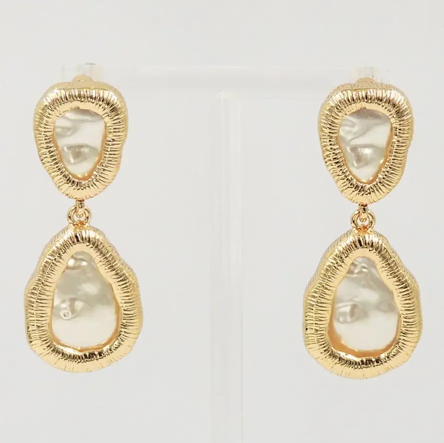 The Golden Pearl Drop Earrings