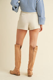 The Collins Faux Leather Skort
