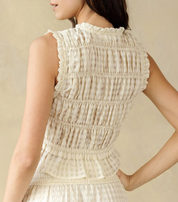 La Crème Smocked Blouse