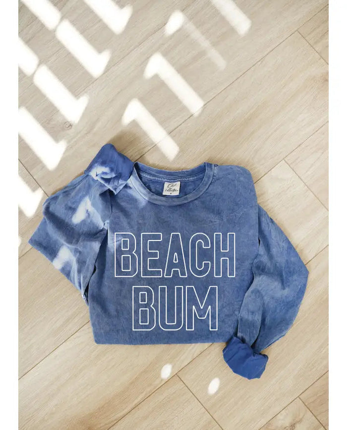 Beach Bum Long Sleeve Graphic Top