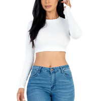 Bella Long Sleeve Cropped Top