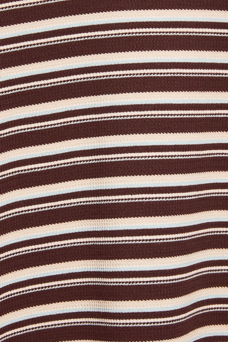The Hadley Stripe Top Brown