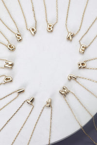 Mini Bubble Initial Necklace