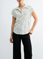 City Line Button Blouse