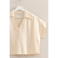 Adeline Linen Crop Top