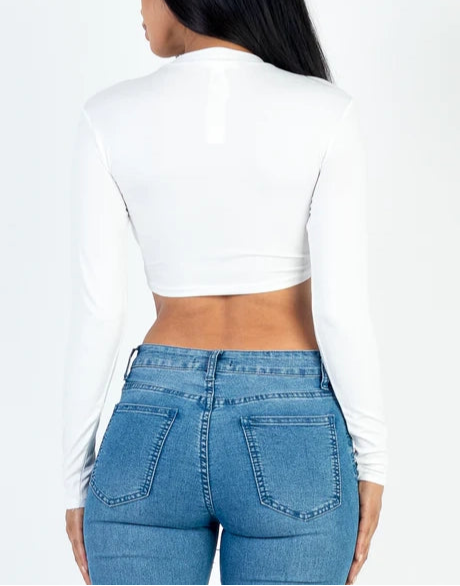 Bella Long Sleeve Cropped Top