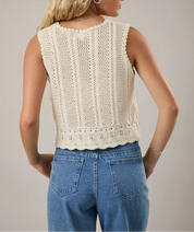 Seaside Scallop Sweater Tank Top
