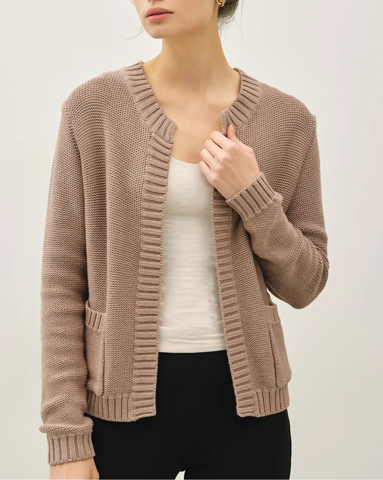 The Everyday Knit Cardigan Mocha