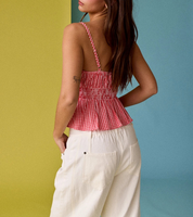 Cherry Picnic Peplum Top