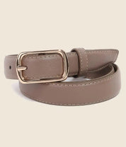 Rectangle Buckle Leather Belt