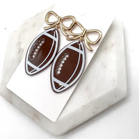 Bow Football Acrylic Earring