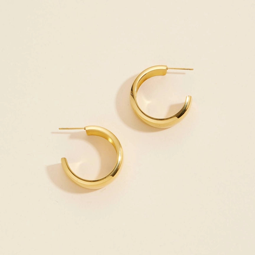 Madison Gold Dipped Hoop Earrings