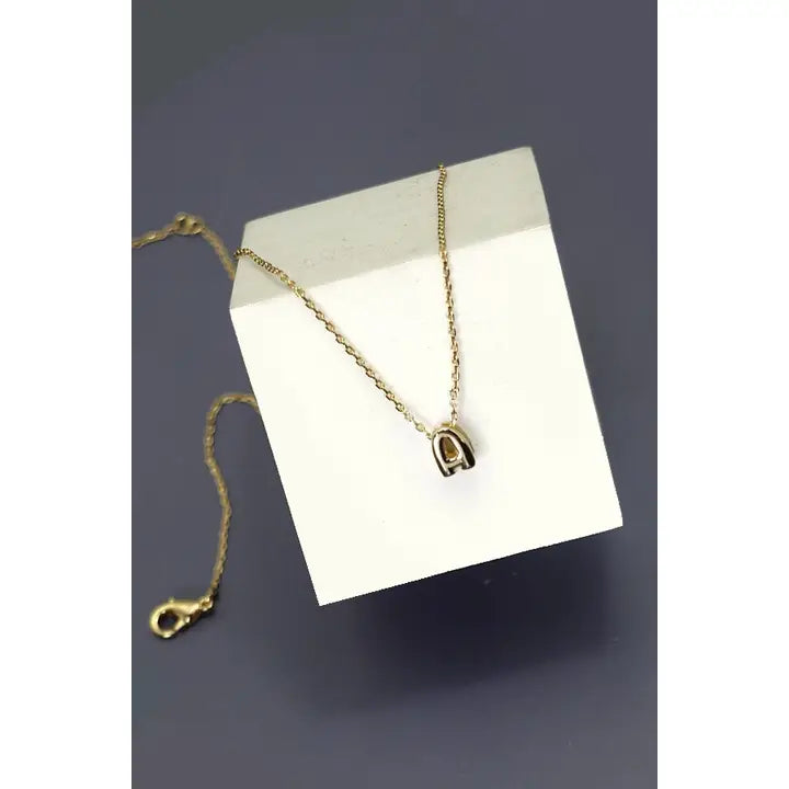 Mini Bubble Initial Necklace