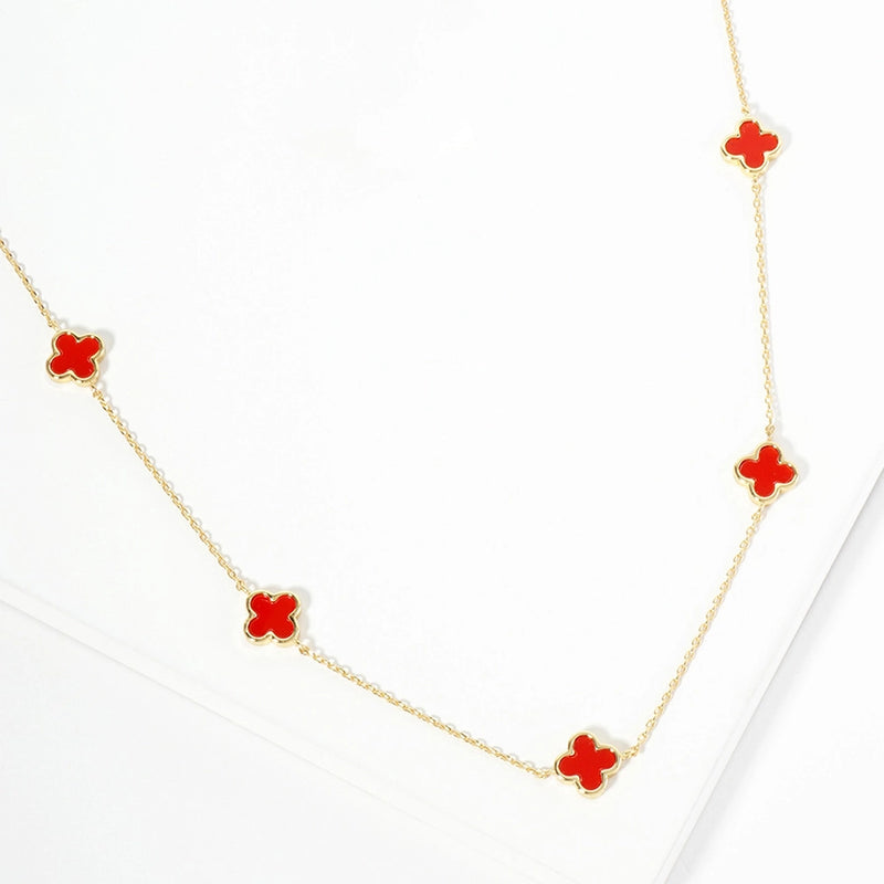 Gold Dipped Clover Necklace