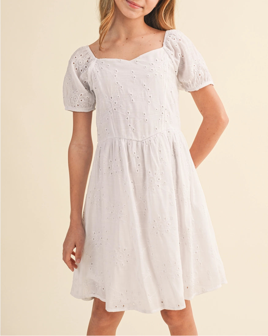Sweet Eyelet Tween Dress