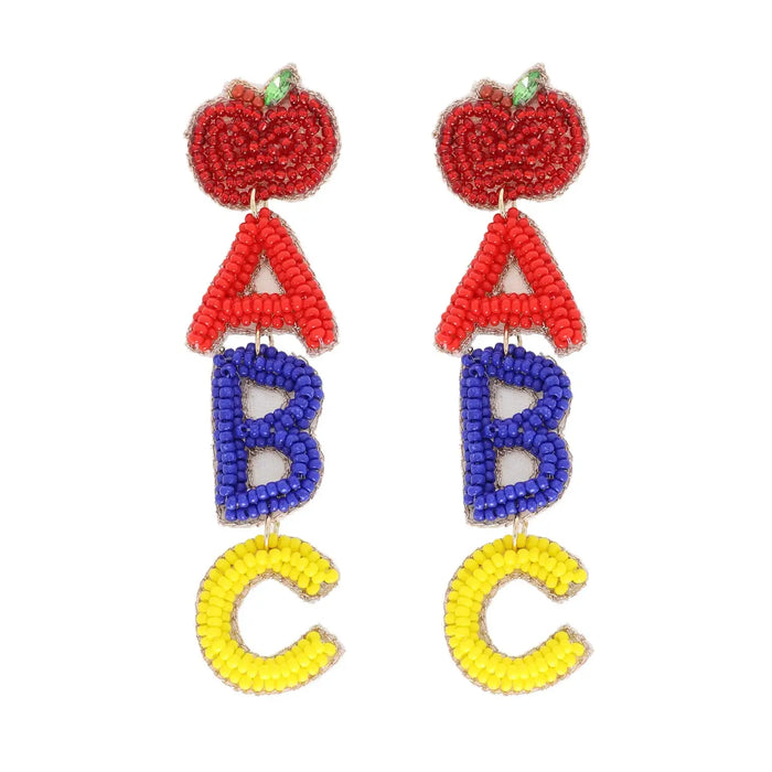 ABC Dangle Teacher Earrings