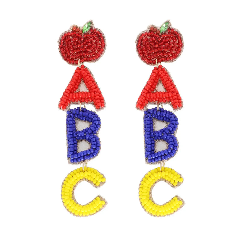 ABC Dangle Teacher Earrings