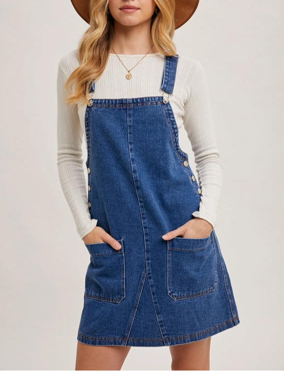 Malia Denim Overall Dress