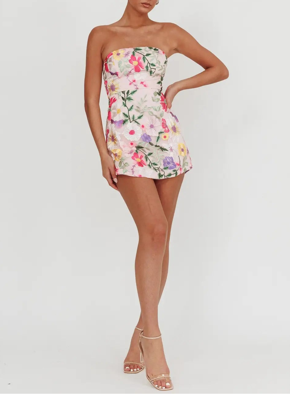 Blushing Bouquet Mini Dress