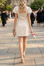 The Ivory Grace Mini Dress