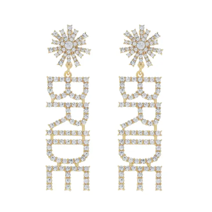 Rhinestone Bride Dangle Earring