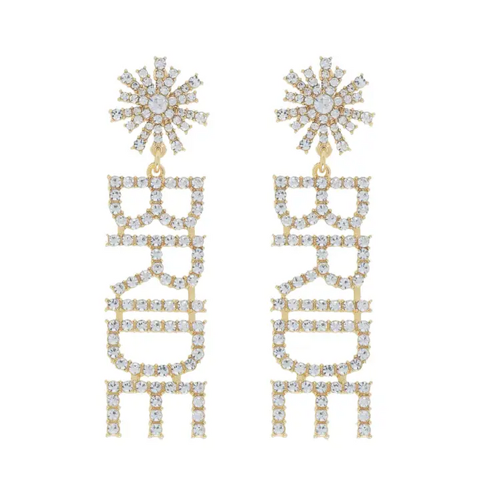 Rhinestone Bride Dangle Earring