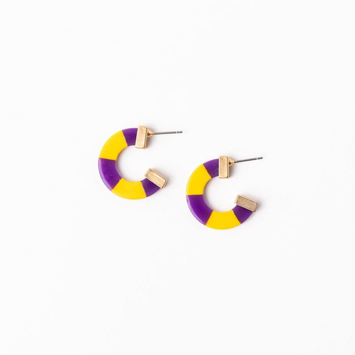 Melody Purple & Gold Earrings