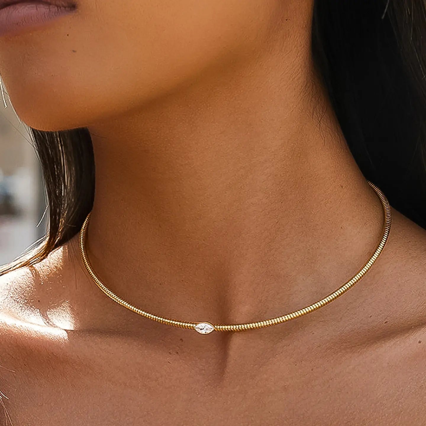 Olwen Snake Chain Chocker Necklace