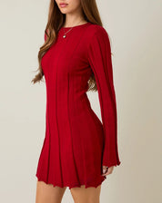 Kendall Ribbed Sweater Mini Dress
