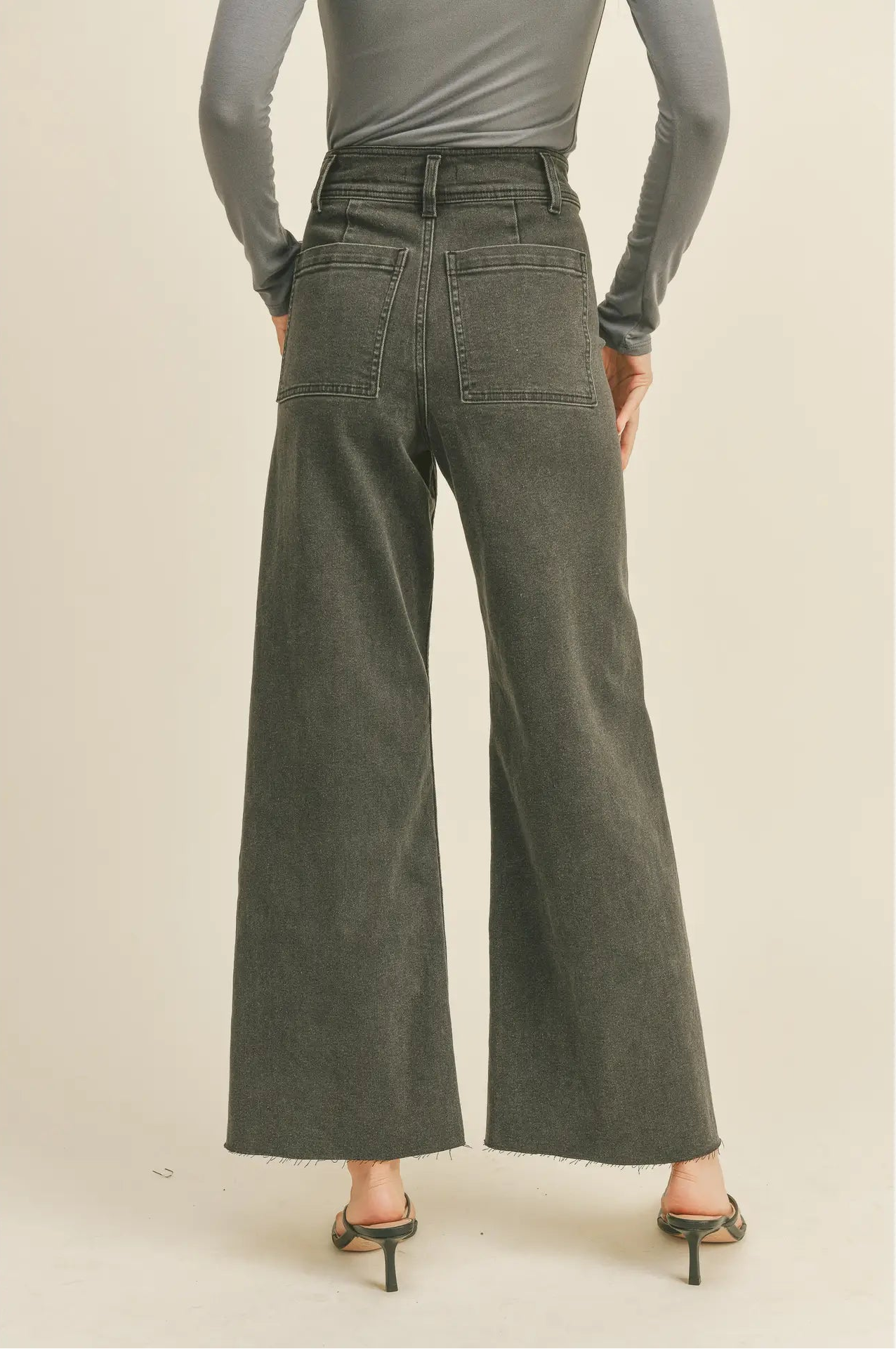 The Jordan Wide Leg Jean Black