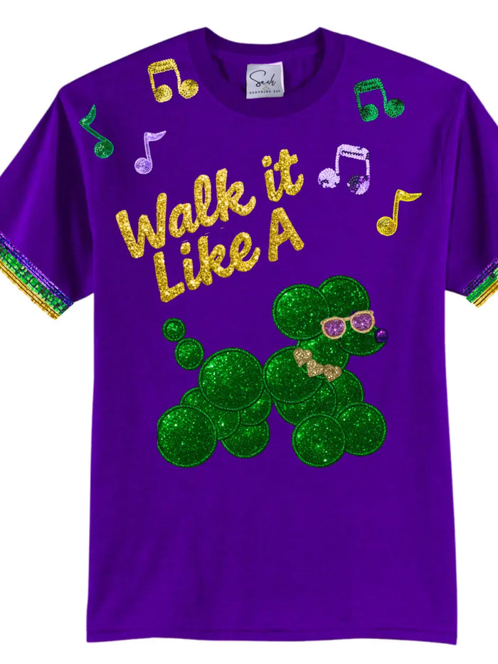 Walk It Like A Dog Sequin Top