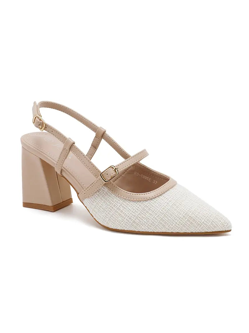 Elowen Textured Slingback Heels
