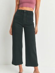 Meredith Wide Leg Black Jeans